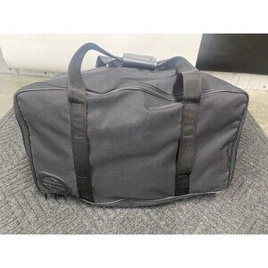 Harley Davidson Black Soft Shell Zip Around Double Handle Duffle Style Bag Logo